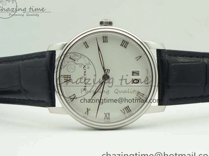 0324 SportInspired Villeret 6669 SS HG 1:1 Best Edition White Dial On Leather Strap V 8099